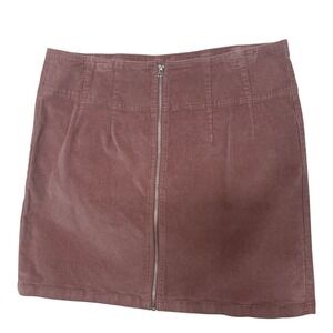 Wild Fable Corduroy Mini Skirt Size 16 Full Zip Front Utility GORP Y2K 80s 90s